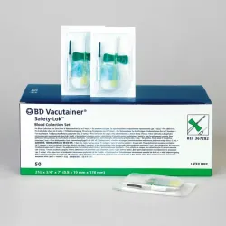 Vacutainer® BD Safety lok 21 G (0,8 x 19 mm), 305 mm buis